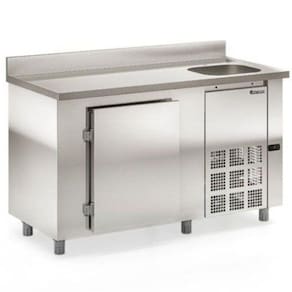 Balcão de Encosto com 1 Porta e 1 Pia lado Direito GBFE150CDAI Gelopar