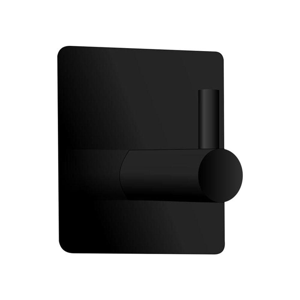 Gancho Cabide De Parede Autoadesivo Quadrado Inox Preto