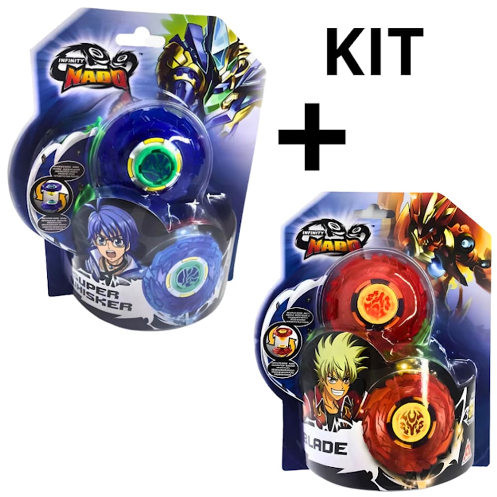 Kit Beyblade Infinity Nado Super Whisker E Blade Candide
