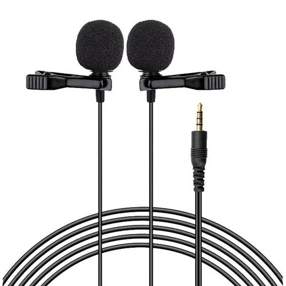 Microfone de Lapela Duplo Prostream LAV-DUO