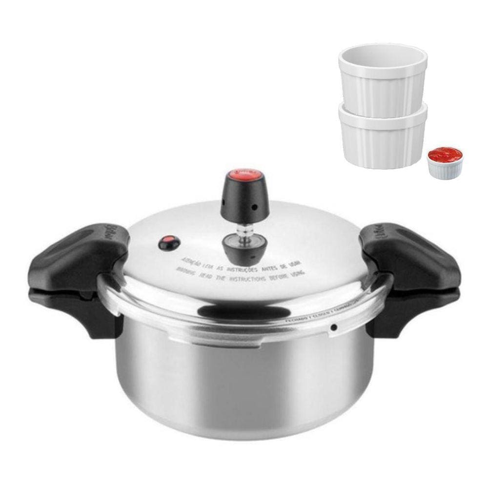 Panela De Pressão 3L Fechamento Externo E Ramekin Potinho