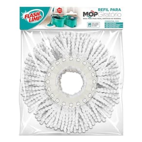 Refil Para Mop Giratorio Pró Flash Limp 100% Em Microfibra