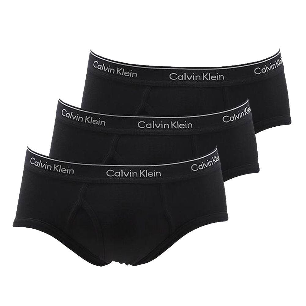 Kit c/3 Cuecas Calvin Klein Brief Cotton Rib Preta NB3999