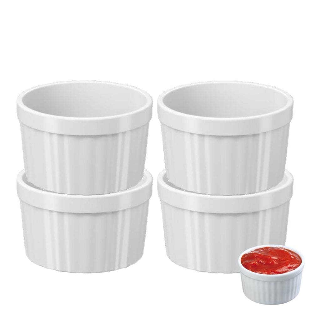 Kit4 Molheira Ramekin Potinhos Pote Molho Petisco Coza 150Ml