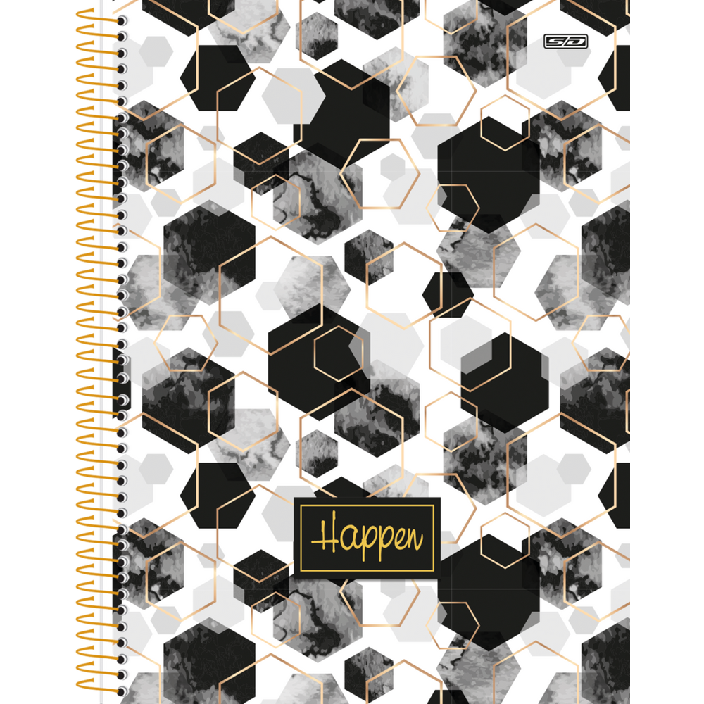 Caderno Espiral Capa Dura Universitário Happen 1 Matéria 80 Folhas - São Domingos