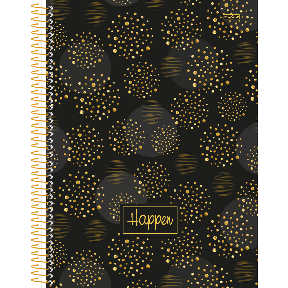 Caderno Espiral Capa Dura Universitário Happen 1 Matéria 80 Folhas - São Domingos