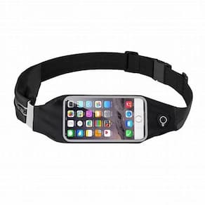 Pochete Corrida Fitness Cintura Porta Celular E Objetos Preto