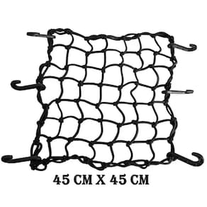 Rede Aranha Moto Redinha Carga 45x45cm Gancho Plastico Preto