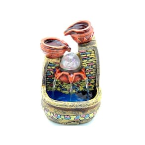 Fonte De Água Cascata 3 Quedas Decoração Em Resina - 220V
