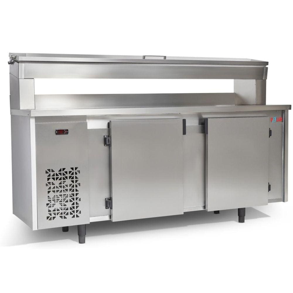 Balcão de Encosto com Condimentador Inox Polar BFEIPC-200 220v