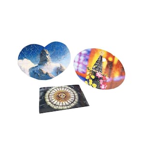 Kit 3 Quebra-cabeças Formatos Cognitivo para Idosos Arte Sacra