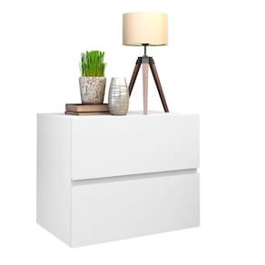 mesa de cabeceira para quarto casal de parede cor branco