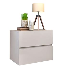 mesa de cabeceira para quarto casal de parede cor Off White