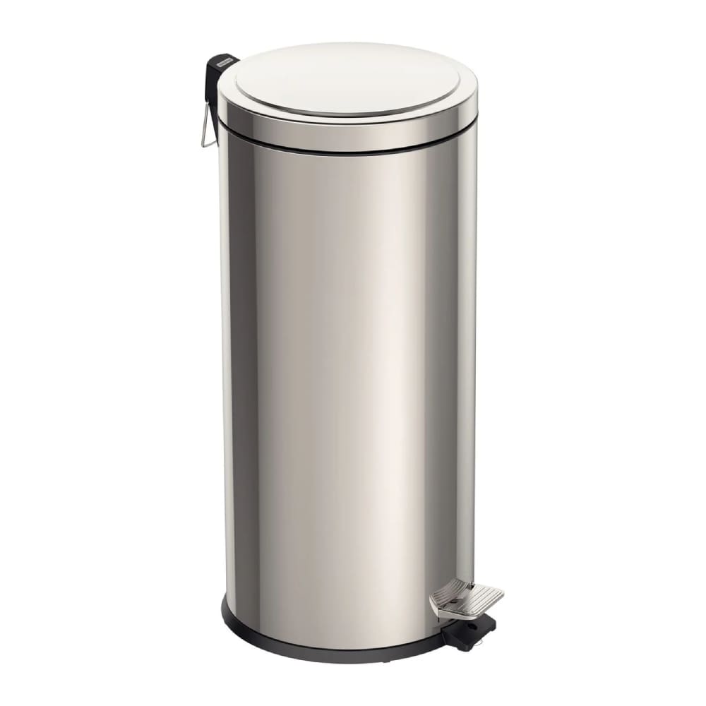 Lixeira Inox Com Pedal Tramontina Com Acabamento Polido E Balde Interno Removível 30 L