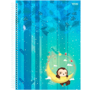 Caderno Universitário 1 Matéria So Cute Lua São Domingos