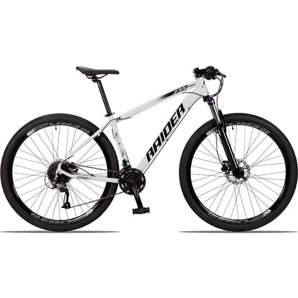 Bicicleta 29 Raider Z3X Pro 24V Câmbios Shimano Tourney Cubo K7 ?Freio Hidráulico Suspensão Trava