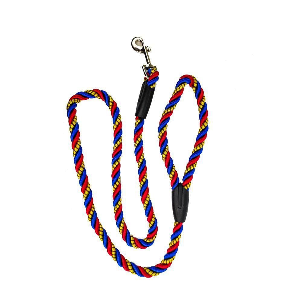 Coleira Corda De Nylon Trançada Cachorro Guia Pequeno
