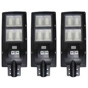 Luminaria Solar Poste 200w Sensor 3 Unidades