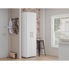 Armário Multiuso Betariz com 2 Portas 4 Prateleiras Cor Branco - AJL