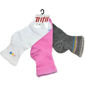 Kit 3 Pares Meia Feminina Cano Médio Algodão Trifil T6005k