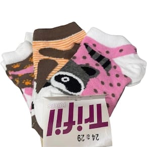 Meia Kit 3 Pares Infantil Casual Cano Curto Algodão Trifil T5027k