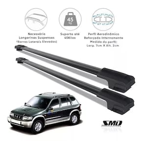 Travessa Teto Larga Preto Aluminio Sportage I 1994 A 2003