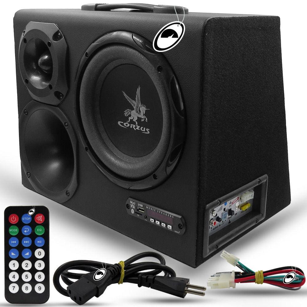 Caixa Trio Amplificada CX HC500 8" Polegadas 110/220W e 12V Bluetooth Corzus