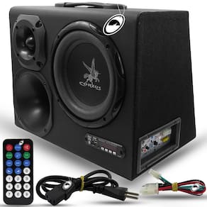 Caixa Trio Amplificada CX HC500 8" Polegadas 110/220W e 12V Bluetooth Corzus