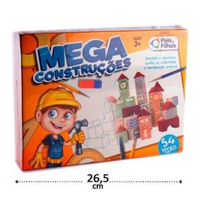 Blocos de Montar  54 Pecas Mega Construcao Madeira