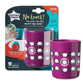 Copo Anti-queda  No Knock Roxo 190ml Gato Tommee Tippee