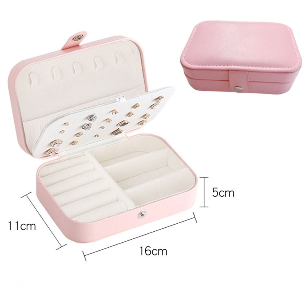 Necessaire Porta Joias Portatil Estojo Com Fecho de Botao