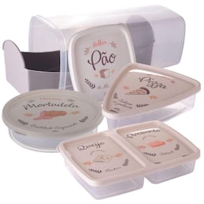 Kit café da manhã / chá da tarde 4 peças Plasutil