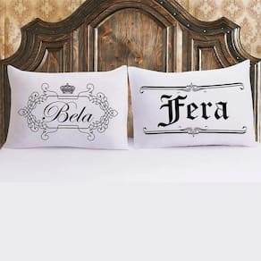 Par Fronhas Divertida Vivaldi Fusion 50 x 70 A Bela e a Fera