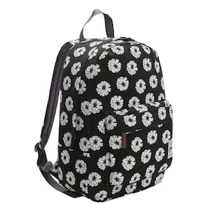 Mochila de Costas Casual Canvas Teen Flores Republic Vix Preto