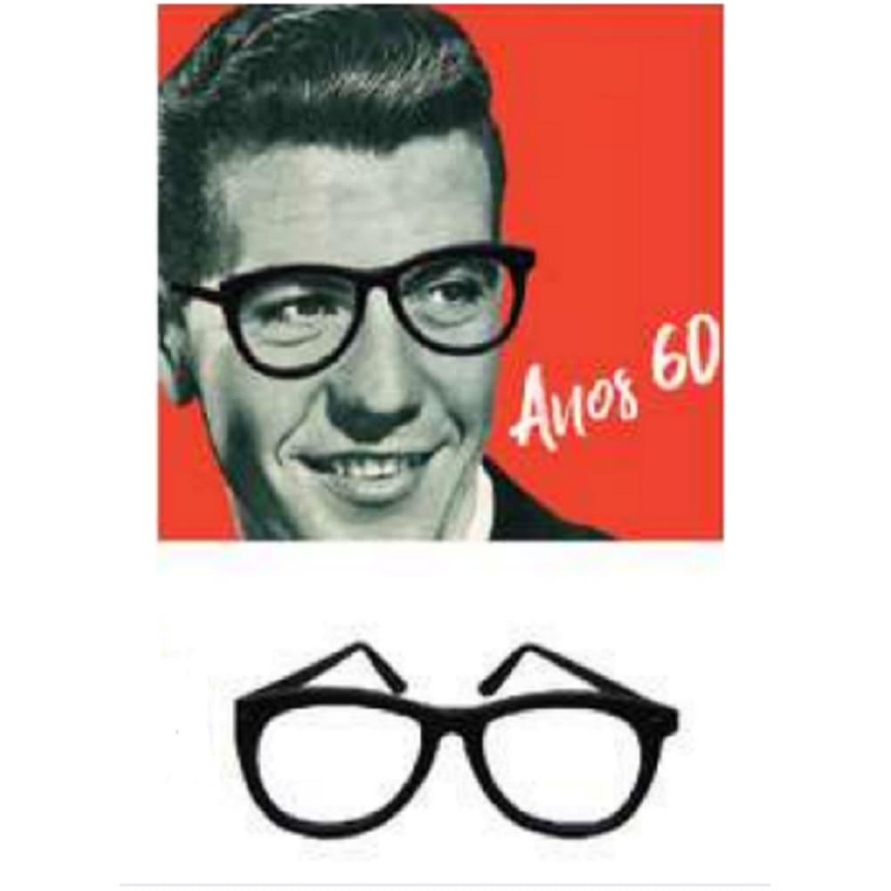 Kit C/ 5 Óculos Ned Black Anos 60 Carnaval Festas Eventos