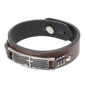 Pulseira de Couro Marrom Pai Nosso Paul Western 29731