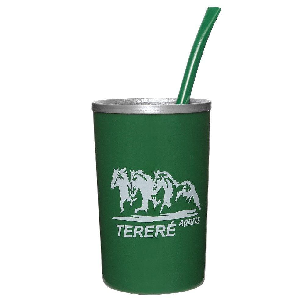 Copo para Tereré Verde de Alumínio Revestido em Plástico com Bomba Rodeo West 28272
