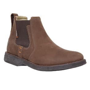 Botina Masculina Marrom Bico Redondo e Elástico Zebu 27740