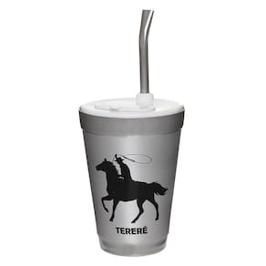 Copo de Alumínio para Tereré com Tampa e Bomba Rodeo West 27017