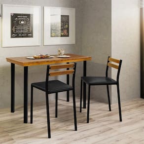 Conjunto Sala de Jantar Mesa com 2 Cadeiras Moscou Preto
