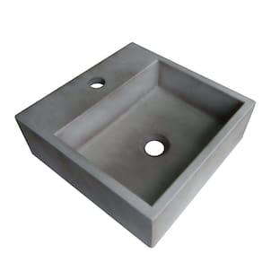 Cuba Para Banheiro com Apoio Para Torneira Topazio Newstone Venturi Concreto