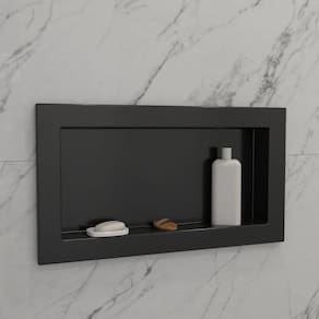 Nicho para Banheiro 67cm Venturi Preto Fosco