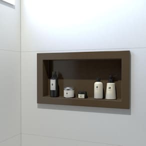 Nicho Pedra Para Banheiro 67cm Venturi Cinza Fosco