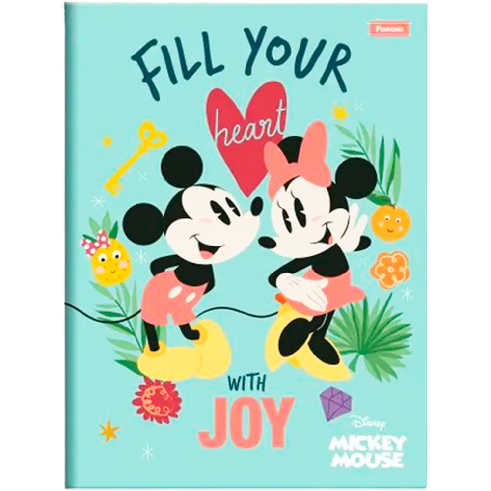 Caderno Brochurão 80 Folhas Foroni Mickey e Minnie Vintage 3
