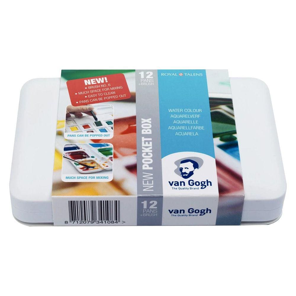 Aquarela Em Pastilha Van Gogh - Estojo Com 12+3 Cores