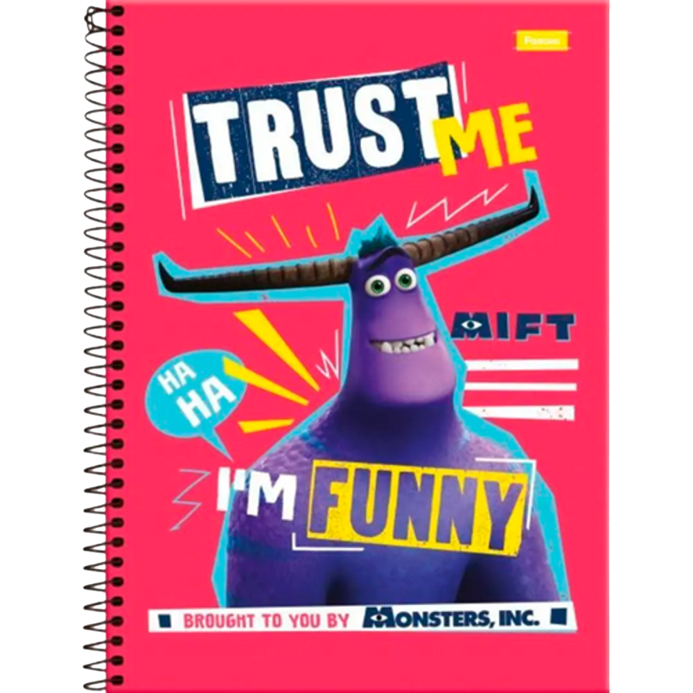 Caderno Universitário 1 Matéria Foroni Monstros SA Funny