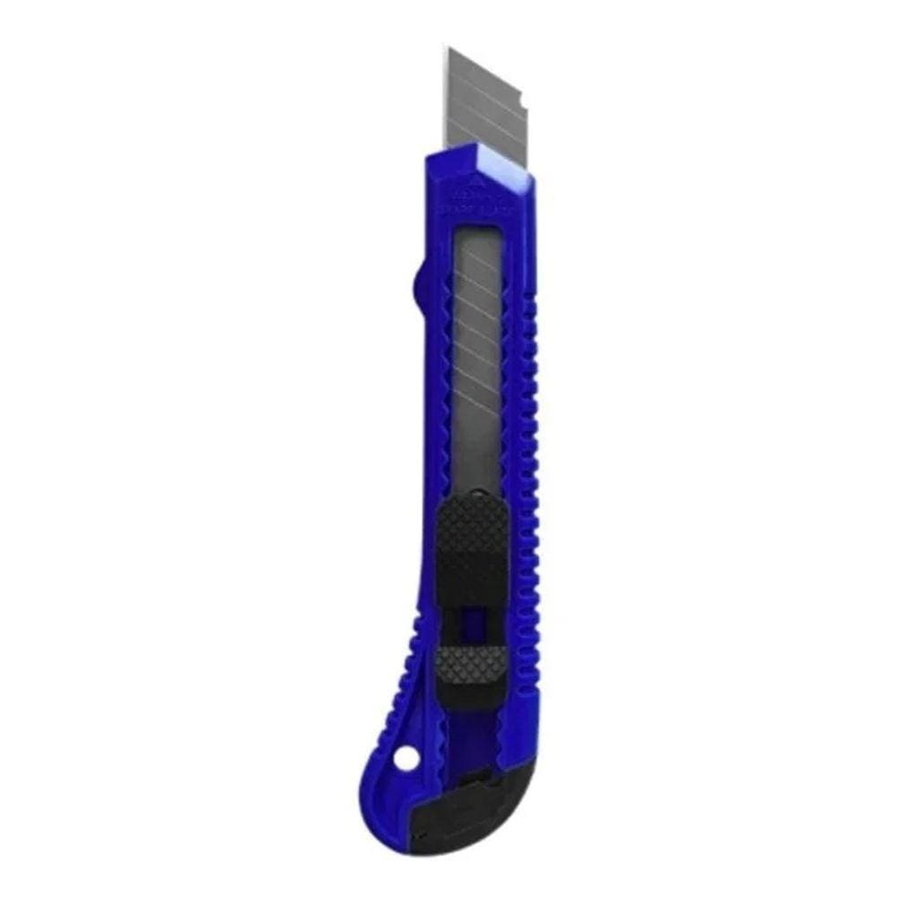 Estilete Largo Lâmina Metal 18mm Plástico Colorido Gatte | Precisão | Escolar | Artesanato | Escritório