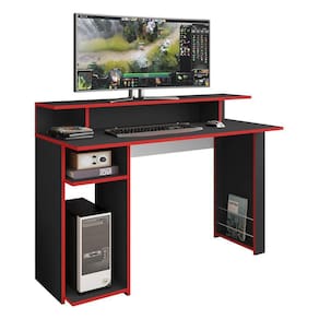 Mesa Gamer Com 1 Porta Revistas Multimóveis Cr25236 Preto Preto