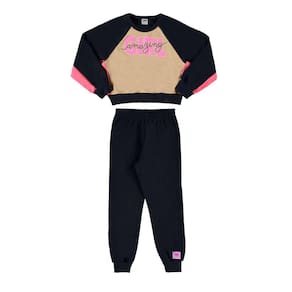 Conjunto Moleton Infantil Menina Marlan Creme 24781