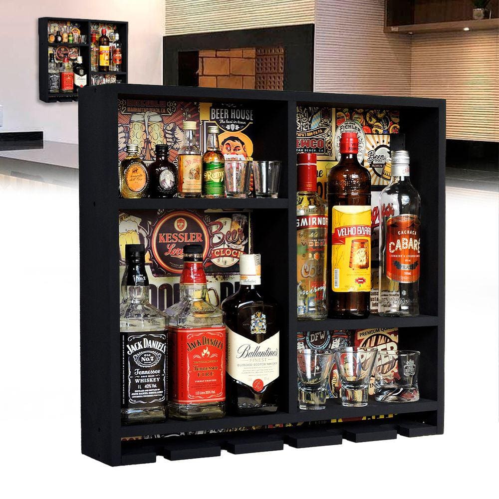 Barzinho Bar Adega de Parede: Destaque Sua Coleção com estilo!